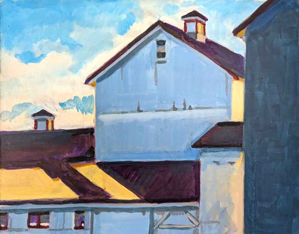 Chill Morning at Wycombe Winery, an acrylic painting by aritst Francisco Silva