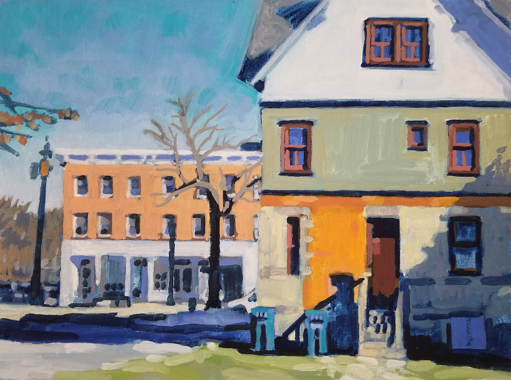 Morning on Main Street, an oil painting by aritst Francisco Silva