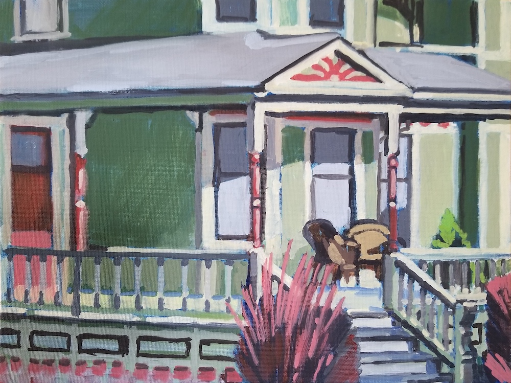 Springtime Porch, an oil painting by aritst Francisco Silva