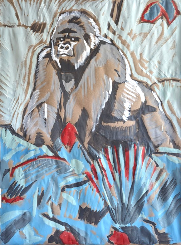 Gorilla, an oil painting by aritst Francisco Silva