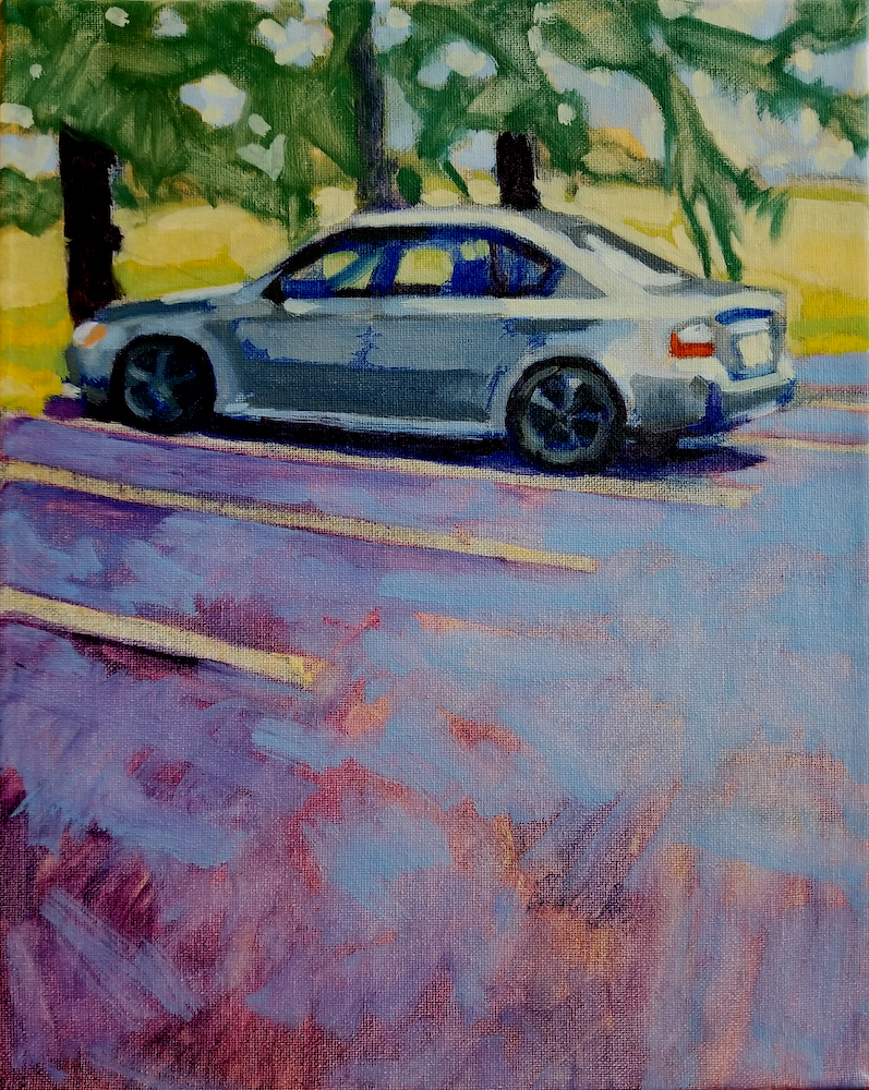 Parking for One, an oil painting by painter Francisco Silva