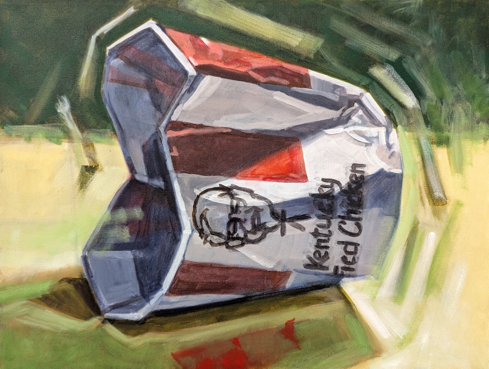 Struggling, an acrylic painting by aritst Francisco Silva