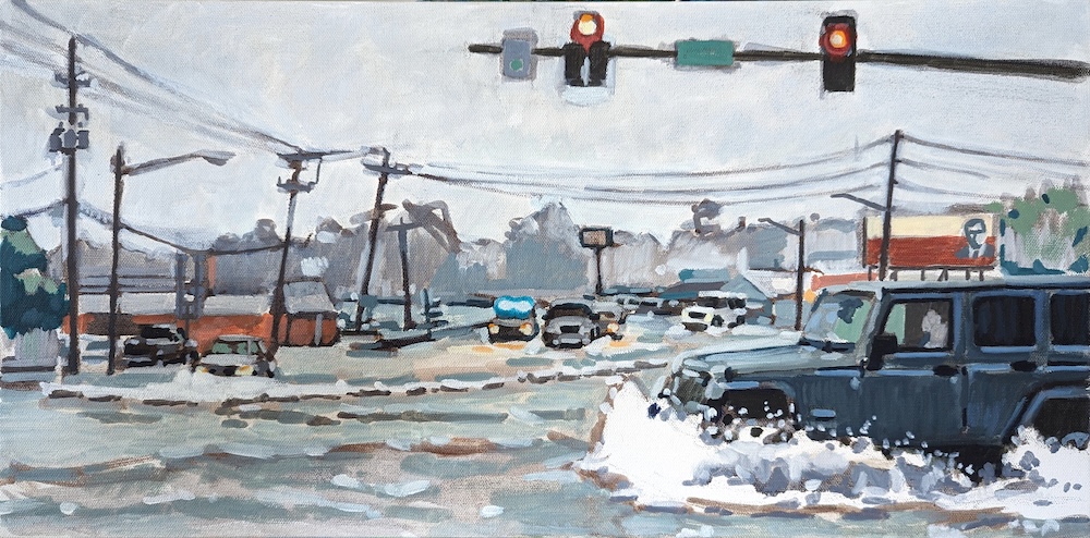 Unnatural Flooding 1, an oil painting by aritst Francisco Silva