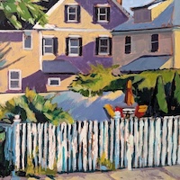 Looking North on Lower 3rd Street, a plein air oil painting by artist Francisco Silva